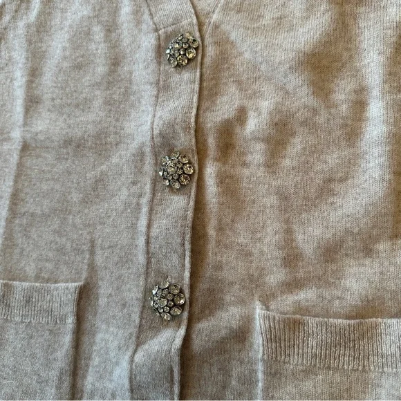 NEW Ganni Cashmere Mix Button Vest Sweater in Oyster Gray / Cream - size XS - Picture 6 of 7